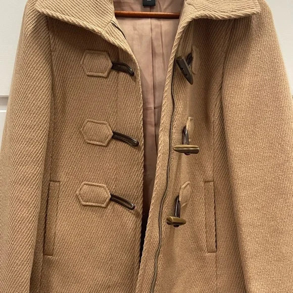 Ann Taylor Tan Peacoat size Small-Women’s. Worn only a couple of times!! - Picture 5 of 6